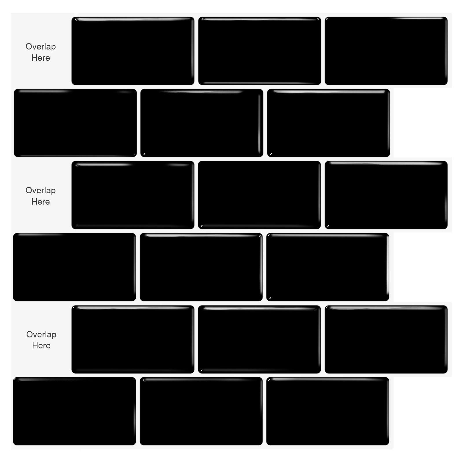 3D Faux Tiles DIY Wall Stickers Self-Adhesive Thick Wallpaper - 1