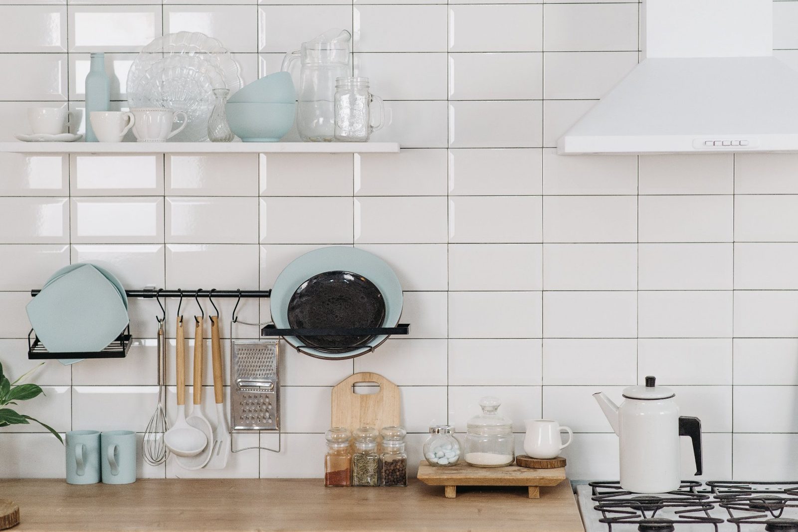 Marble look peel and stick backsplash tiles white grey